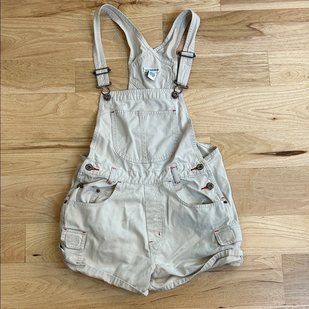 Y2K khaki overall shorts size medium